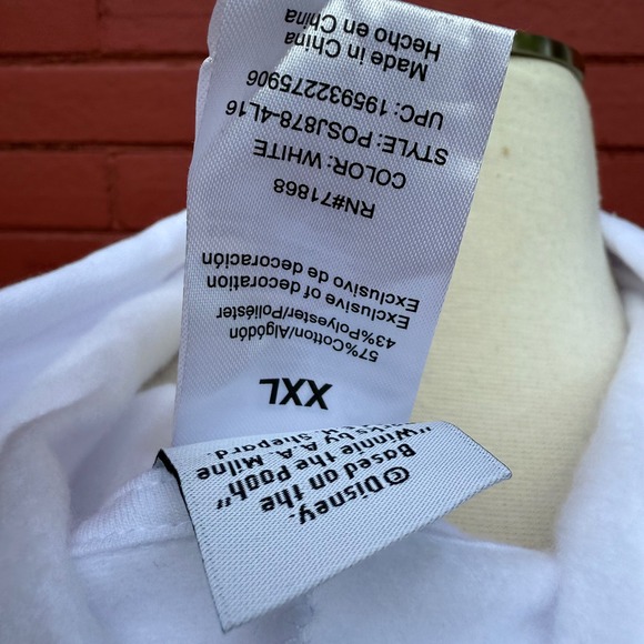 Disney Winnie the Pooh White Full Zip Hoodie Sweatshirt XXL Womens - Picture 7 of 9